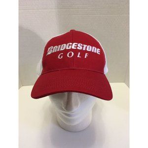Bridgestone Golf Red Mesh Adjustable Casual Athleisure Hat